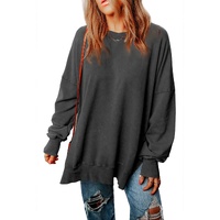 Azura Exchange Oversized Ribbed Trim Sweatshirt - M thumbnail