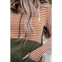 Azura Exchange Color Block Patchwork Thumbhole Sleeve Hoodie - L thumbnail