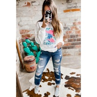 Azura Exchange LONG LIVE COWBOY WILD WEST Sweatshirt - L thumbnail