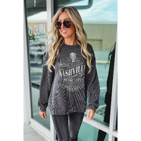Azura Exchange NASHVILLE MUSIC CITY Corded Graphic Sweatshirt - S thumbnail