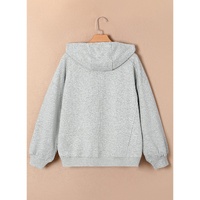 Gray Active Patchwork Detail Warm Winter Hoodie - S thumbnail