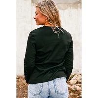 Black Halloween stay Spooky Graphic Sweatshirt - L thumbnail