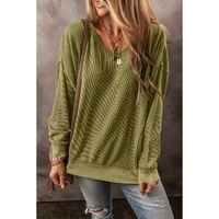 Jungle Green Textured Seamed Drop Sleeve Sweatshirt - M thumbnail