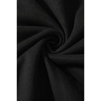 Black Fleece Lined Kangaroo Pocket Drawstring Chunky Hoodie - M thumbnail