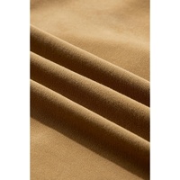 Brown Fleece Lined Half Zipper Kangaroo Pockets Loose Hoodie - M thumbnail