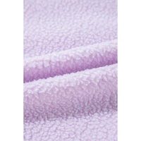 Lavendula Zipped Patch Pocket Fuzzy Drawstring Hoodie - L thumbnail