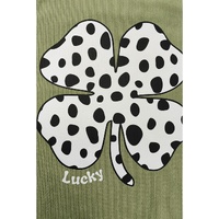 Azura Exchange Grass Green Western Cow Clover Print Crewneck Corded Sweatshirt - 2XL thumbnail