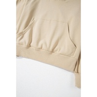 Smoke Gray Zip-up Stand Neck Kangaroo Pocket Sweatshirt - 2XL thumbnail
