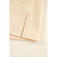 Light French Beige Striped Colorblock Patchwork Collar Sweatshirt - 2XL thumbnail