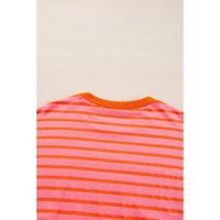 Russet Orange Drop Shoulder Crew Neck Loose Sweatshirt - L thumbnail