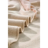 Parchment Eyelet Knit Patchwork Raglan Sleeve Pullover Top - L thumbnail