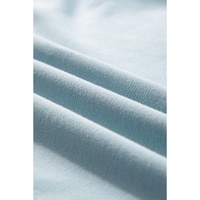 Iceland Blue Solid Ruffled Hem Loose Fit Tunic Hoodie - L thumbnail