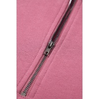 Valerian Solid Kangaroo Pocket Half Zipper Oversized Hoodie - 2XL thumbnail
