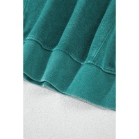 Skobeloff Solid Color Notched Neck Drop Shoulder Sweatshirt - 2XL thumbnail