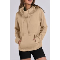 Parchment Zipped Pocket Cozy Drawstring Hoodie - 2XL thumbnail