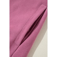 Valerian Solid O Neck High Low Hem Pullover Sweatshirt - L thumbnail