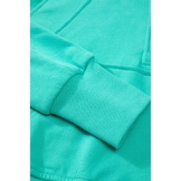 Aruba Blue Quarter Zip Stand Neck Kangaroo Pocket Sweatshirt - L thumbnail