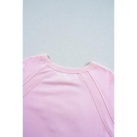 Pink Hugs and Kisses Pop Up Embroidered Raglan Sleeve Sweatshirt - S thumbnail