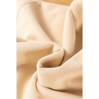 Beige Contrast Striped Patchwork Drop Shoulder Loose Sweatshirt - M thumbnail