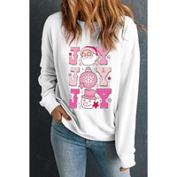 Beige Christmas Claus JOY Graphic Drop Shoulder Sweatshirt - 2XL thumbnail