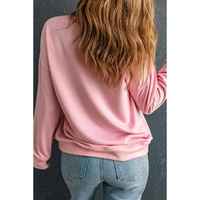 Pink Fancy Checkered Father Christmas Graphic Sweatshirt - L thumbnail