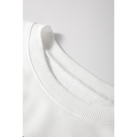 Beige MERRY Christmas Printed Drop Shoulder Pullover Sweatshirt - M thumbnail