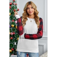 Azura Exchange Long Sleeve Buffalo Plaid Sweatshirt - M thumbnail