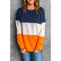Azura Exchange Colorblock Sweatshirt with Contrast Stitching and Slits - 2XL thumbnail