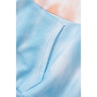 Sky Blue Colorblock Kangaroo Pocket Plus Size Hoodie - 1X thumbnail