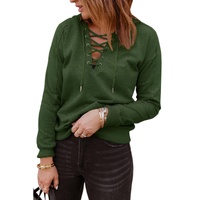 Azura Exchange Solid Color Lace-up Hoodie - 2XL thumbnail