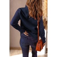 Azura Exchange Luxury Waffle Zip Up Sweatshirt - S thumbnail