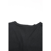 Azura Exchange Black Solid Color Open-Front Buttons Cardigan - M thumbnail