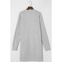 Beige Thermal Waffle Knit Pocketed Cardigan - M thumbnail