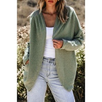 Laurel Green Waffle Knit Open Front Cardigan - L thumbnail