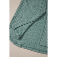 Canton Textured Knit Side Pockets Open Front Cardigan - M thumbnail