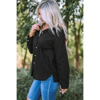 Azura Exchange Buttoned Pocket Long Sleeve Shirt - M thumbnail