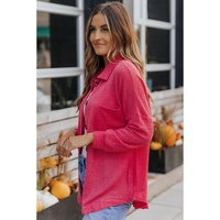 Azura Exchange Button Up Waffle Knit Casual Shirt - M thumbnail
