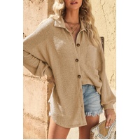 Azura Exchange Waffle Knit Button Up Shirt - S thumbnail