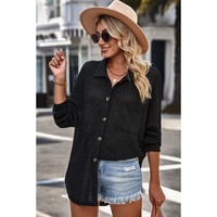 Azura Exchange Button Up Waffle Knit Casual Shirt - M thumbnail