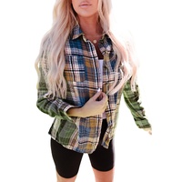 Azura Exchange Button Up Plaid Shacket - M thumbnail