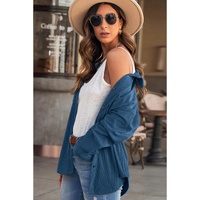 Azura Exchange Button Pocket Corduroy Shirt - M thumbnail