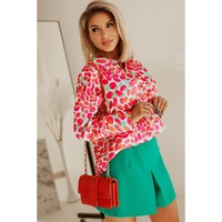 Azura Exchange Abstract Print Long Sleeve Buttoned Shirt - S thumbnail