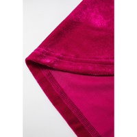 Pitaya Pink Buttoned V Neck Chest Pocket Velvet Shirt - XL thumbnail