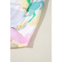 White Colorful Horse Printed Long Sleeve Button Up Casual Shirt - M thumbnail