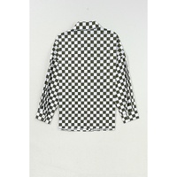 Green Checkerboard Printed Drop Shoulder Loose Casual Shirt - XL thumbnail