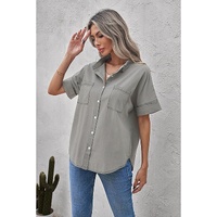 Azura Exchange Denim Shirt with Turn-down Collar - 2XL thumbnail