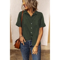 Azura Exchange Denim Shirt with Turn-down Collar - L thumbnail