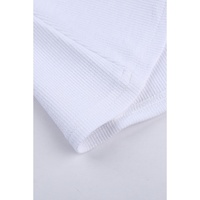 Solid White Round Neck Ribbed Tank Top - 2XL thumbnail