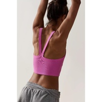 Bonbon Athletic Ribbed Cropped Cami Top - L thumbnail