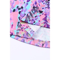 Multicolor Tropical Floral Print Racerback Tank Top - S thumbnail